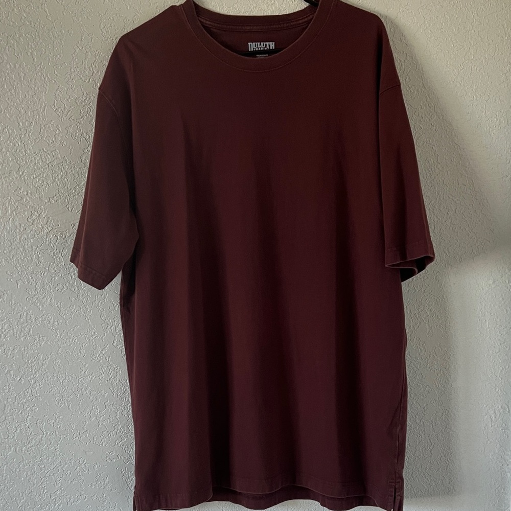 Duluth Trading Longtail T Relaxed Fit Maroon Men’s Large 100% Cotton Tee